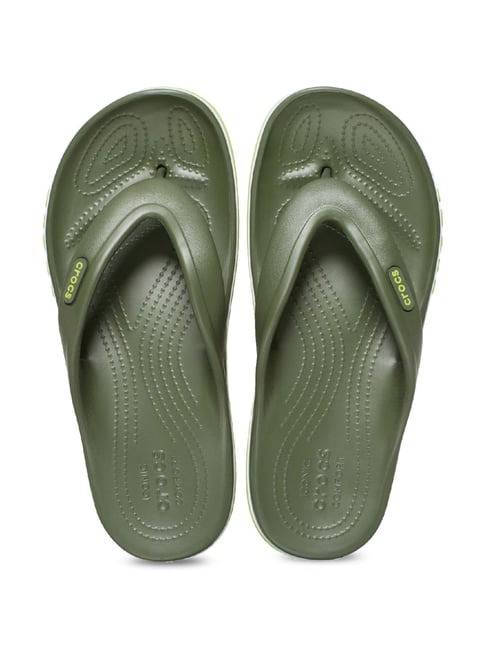 Crocs Men's Bayaband Army Green Flip Flops