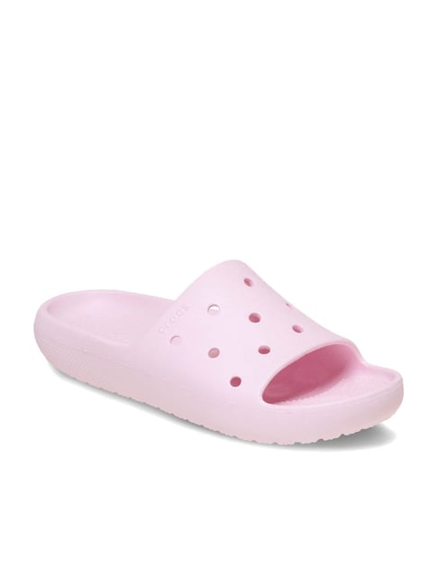 Crocs Women's Light Pink Slides-picture-26