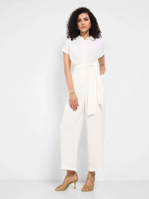 Annabelle By Pantaloons Off White Regular Fit Jumpsuit-picture-24