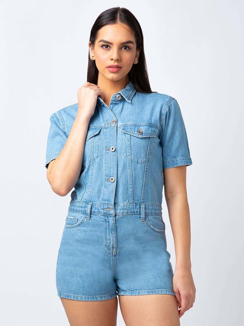 Spykar Blue Comfort Fit Jumpsuit-picture-27