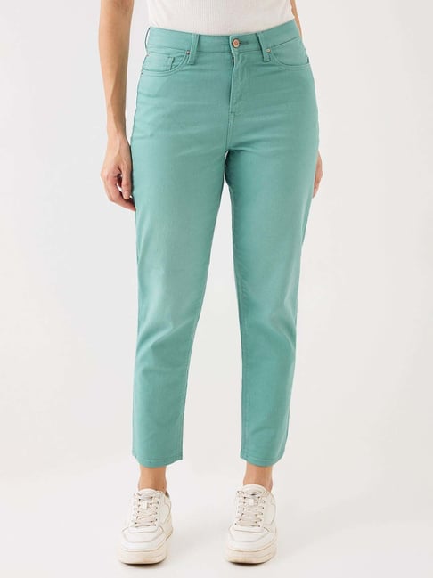 Spykar Green Cotton Mom Fit Jeans-picture-46