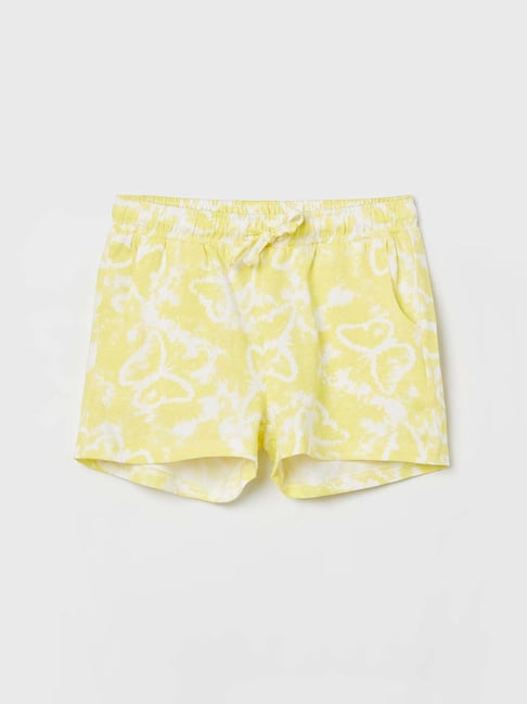 Fame Forever By Lifestyle Yellow Cotton Regular Fit Printed Shorts-picture-19