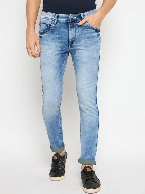 Duke Blue Blended Smart Fit Washed Jeans-picture-23