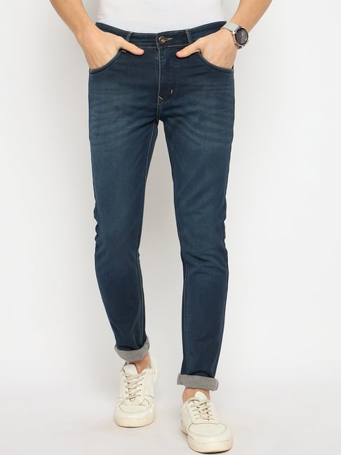 Duke Blue Blended Smart Fit Washed Jeans-picture-45
