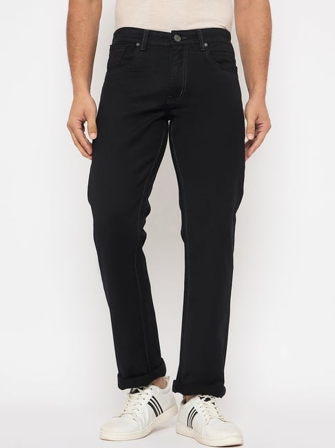 Duke Black Blended Regulat Fit Solid Jeans-image-44