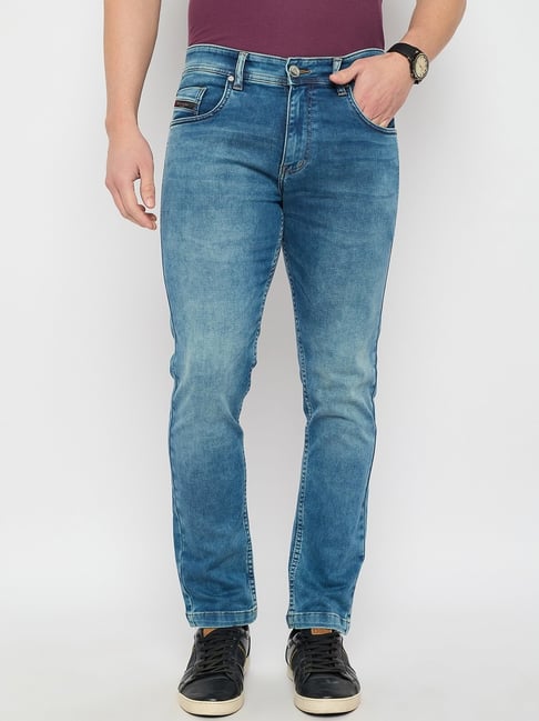 Duke Blue Blended Smart Fit Washed Jeans-picture-48
