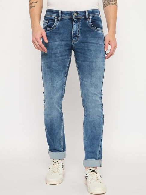 Duke Blue Blended Slim Fit Washed Jeans-picture-18