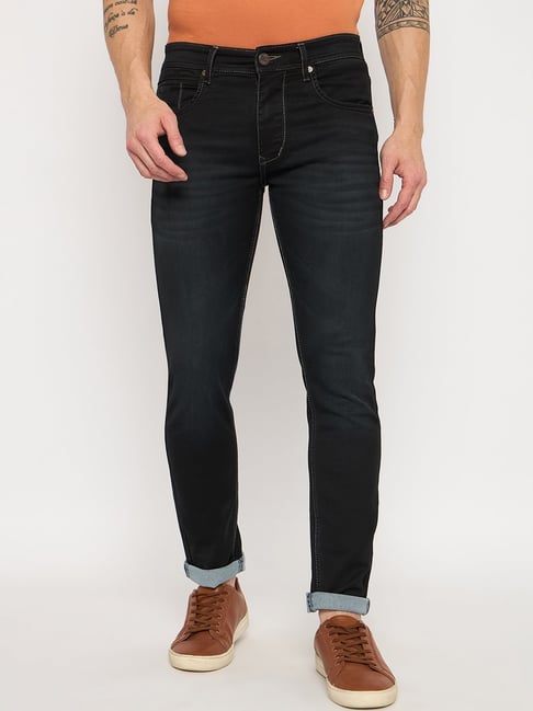 Duke Black Blended Slim Fit Washed Jeans-image-38