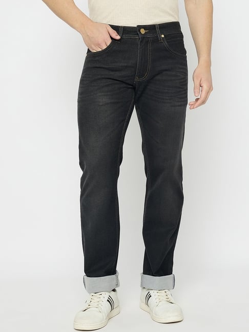 Duke Black Blended Regular Fit Washed Jeans-image-33