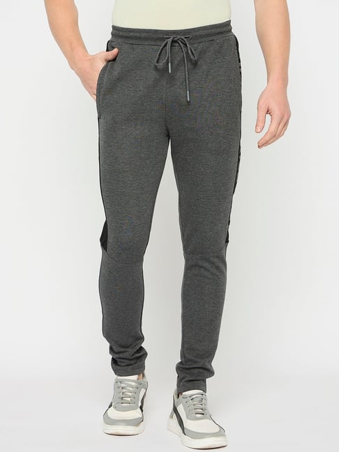 Duke Grey Blended Regular Fit Solid Trackpants