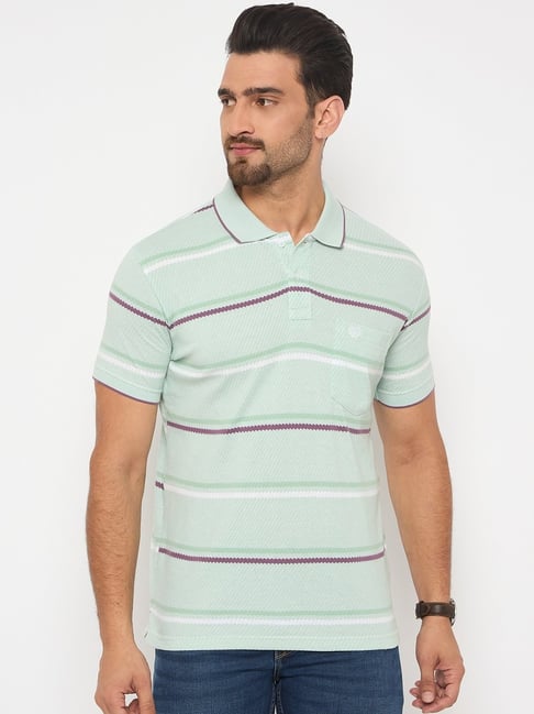 Duke Green Blended Regular Fit Striped Polo T-Shirt-picture-22