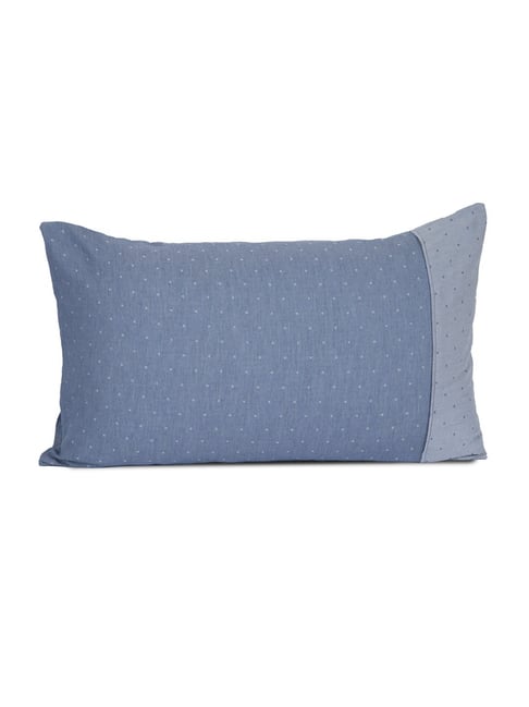 Maspar Blue Cotton Pillow Cover - Set of 2