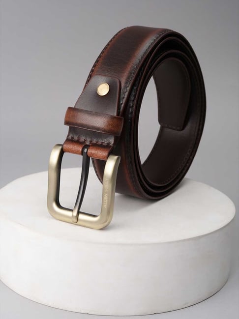 Allen Solly Brown Leather Casual Belt
