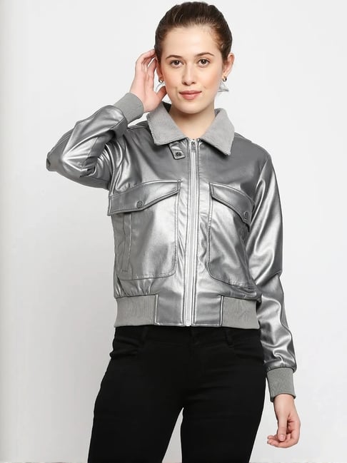 Being Human Silver Regular Fit Jacket-picture-19