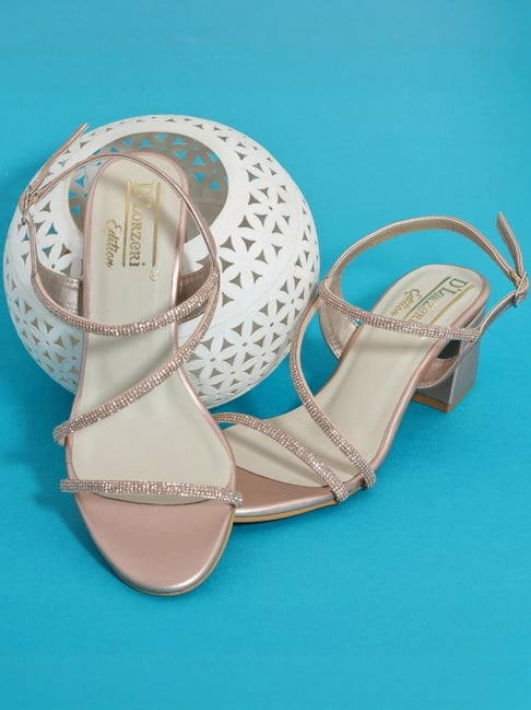 D'LORZERI Women's Pink Ankle Strap Sandals-picture-44