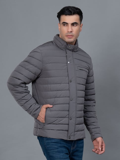 Red Tape Grey Regular Fit Quilted Jacket