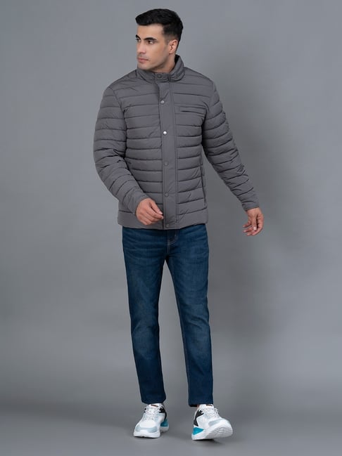 Red Tape Grey Regular Fit Quilted Jacket