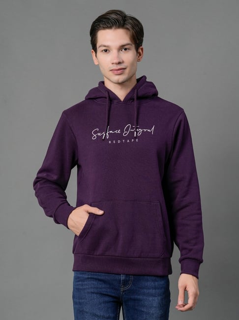 Red Tape Purple Regular Fit Graphic Hoodie-picture-39