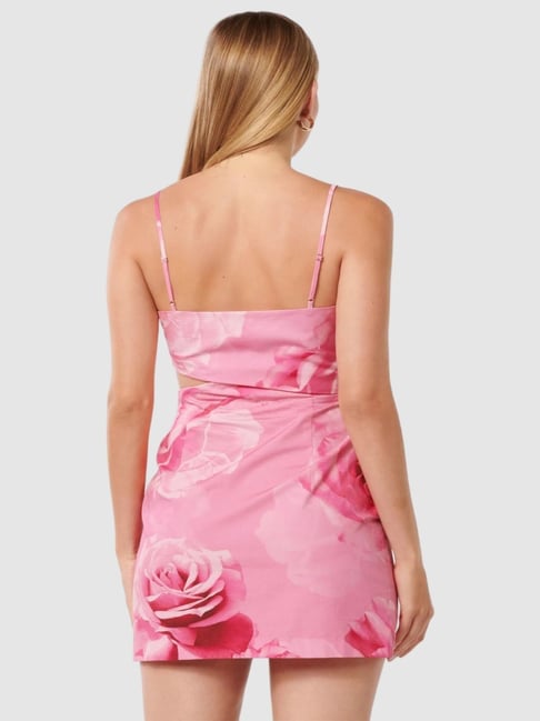 strapless open back dress Julisa Embroidered Floral Strapless Mini Dress main image 0