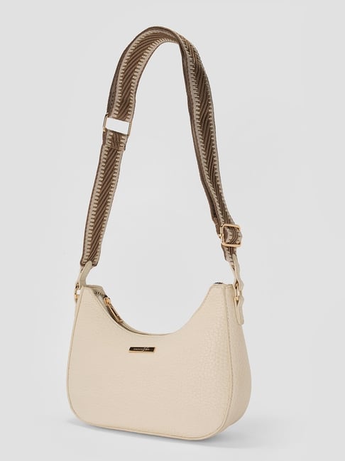 Forever Glam by Pantaloons Cream Crossbody Bag-picture-27