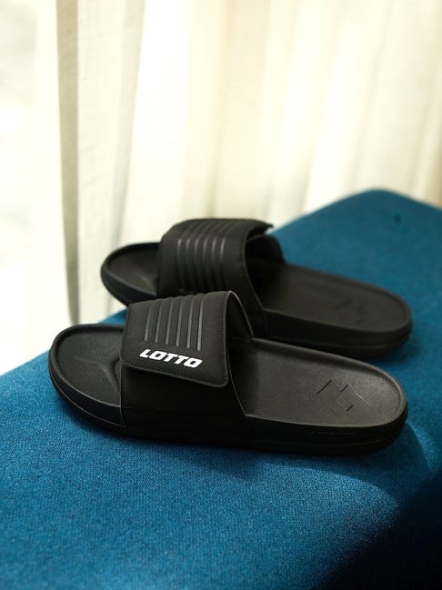 Buy Lotto Men's Enduro X Black Slides at Best Price Tata CLiQ