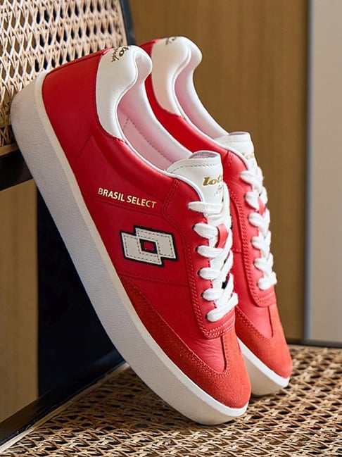 Lotto Men's Leggenda Brasil Select OG Red & White Sneakers