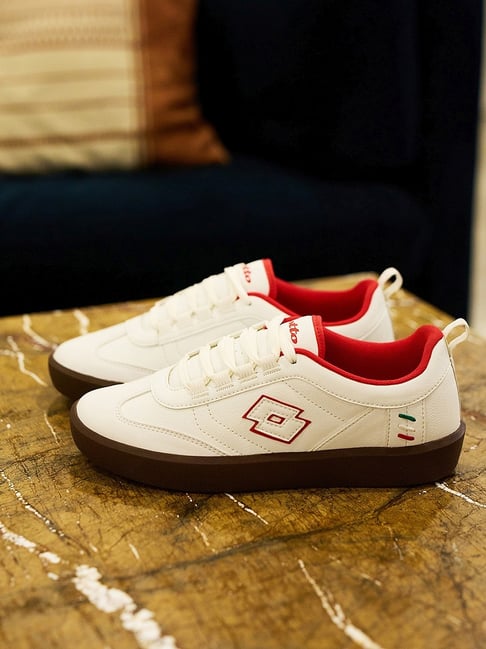 Lotto Men's Brasil Select Urbano White & Red Sneakers-picture-12