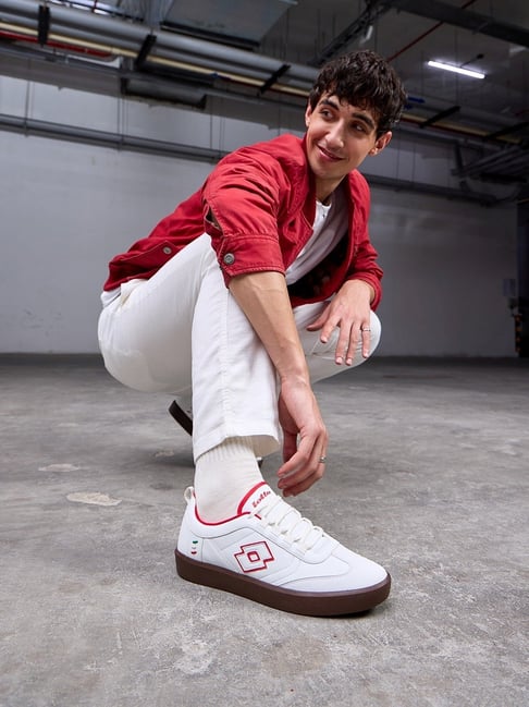 Buy Lotto Men's Brasil Select Urbano White Red Sneakers at Best