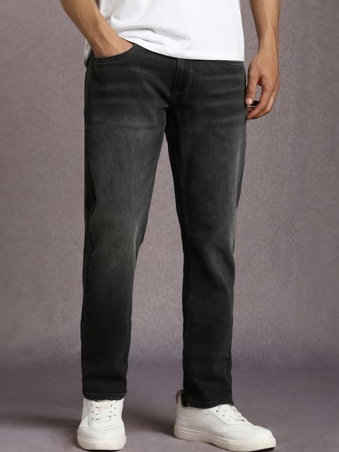 Louis Philippe Black Slim Fit Solid Jeans-picture-33