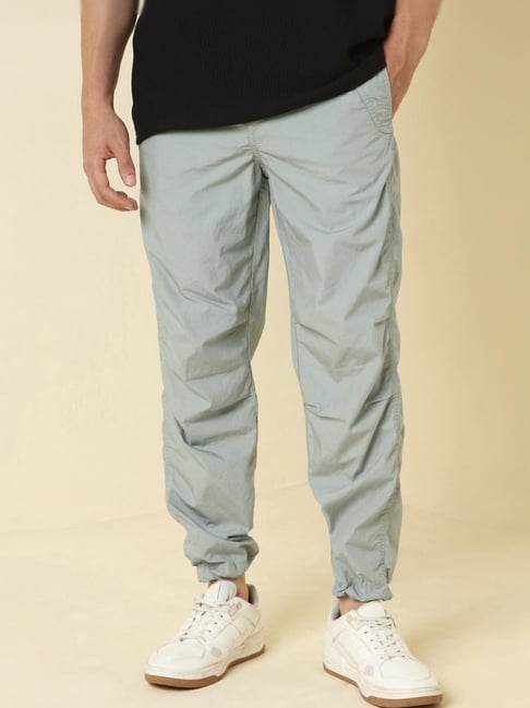Allen Solly Green Comfort Fit Solid Trackpants-picture-48