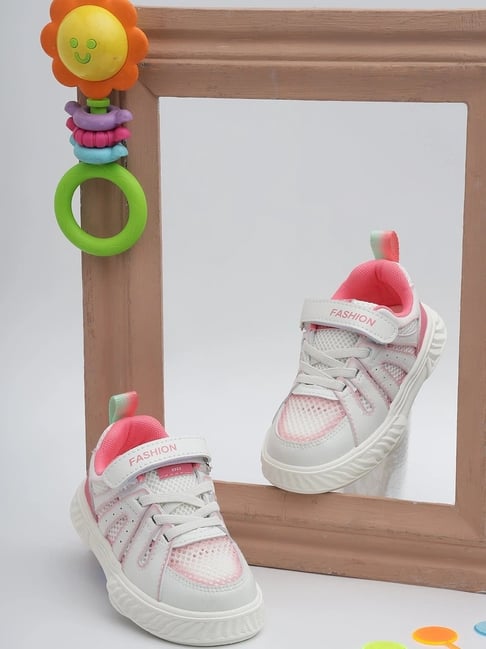 Truffle Collection Kids White Pink Sneakers