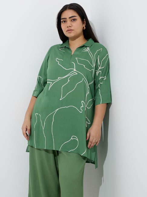 Diza by Westside Green Botanical Design Kurti-picture-19