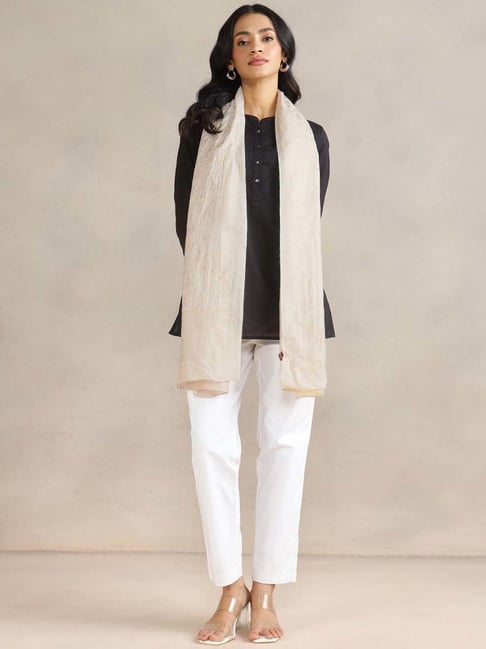 Fabindia Beige Printed Stole-picture-25