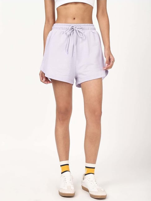 Bewakoof Purple Regular Fit Sports Shorts