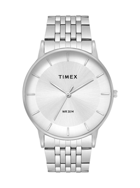 TIMEX Silver Round Dial Analog Mens Watch TWTG12000