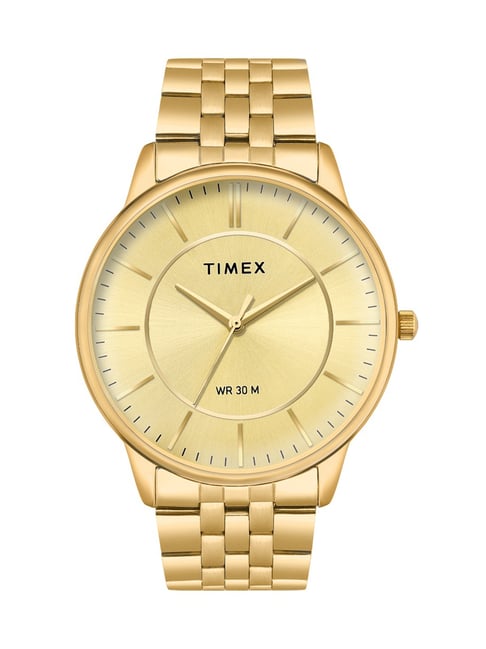 Buy TIMEX Champagne Round Dial Analog Mens Watch TWTG12104 at