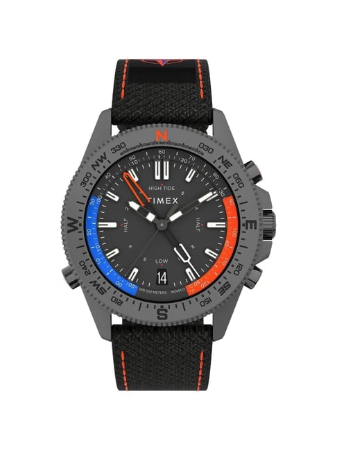 TIMEX Compass Black Round Dial Analog Mens Watch TW2V03900X6