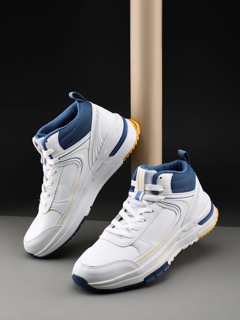 Campus Men's White & Blue Sneakers