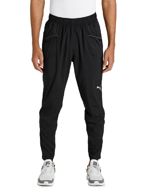 Puma Black Tapered Woven Mid Rise Slim Fit Running Trackpant-picture-16