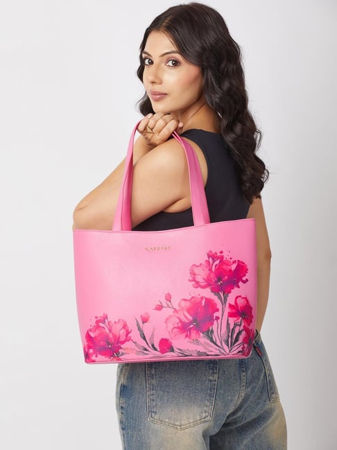 Caprese Chloe Pink Floral Tote-picture-10