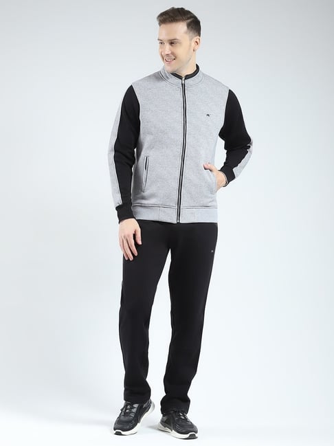 Monte Carlo Black Grey Regular Fit Tracksuit