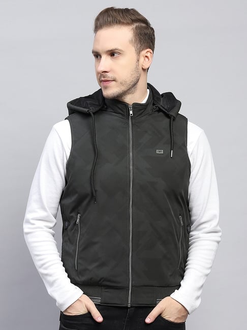 Monte Carlo Black Regular Fit Printed Jacket-picture-24