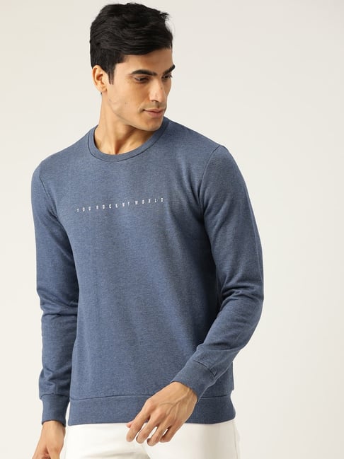 Sweet Dreams Navy Mel Regular Fit Printed Sweatshirt-picture-43