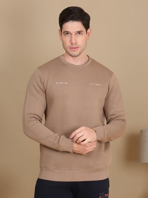 Sweet Dreams Wood Smoke Regular Fit Plain Sweatshirt-picture-45