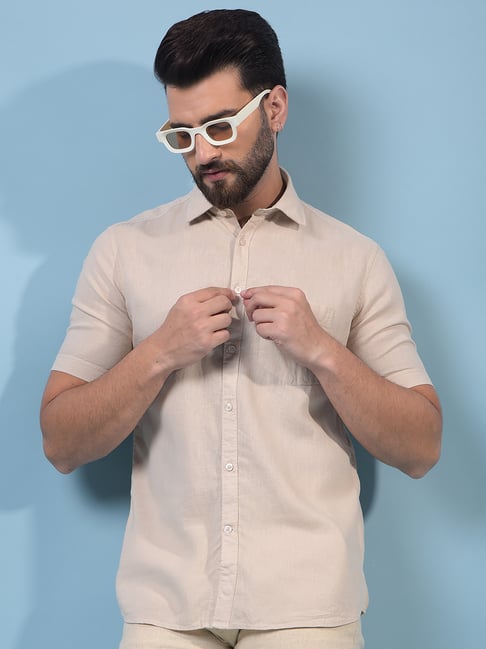 Crimsoune Club Beige Slim Fit Shirt-picture-26