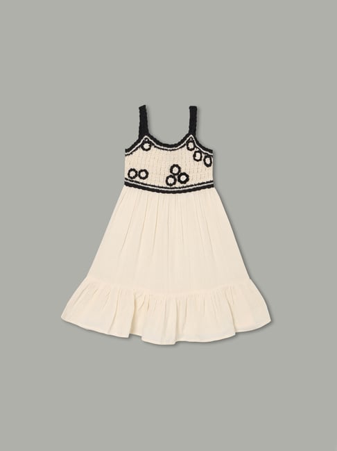 Fame Forever by Lifestyle Kids Off White Regular Fit Dress-picture-18