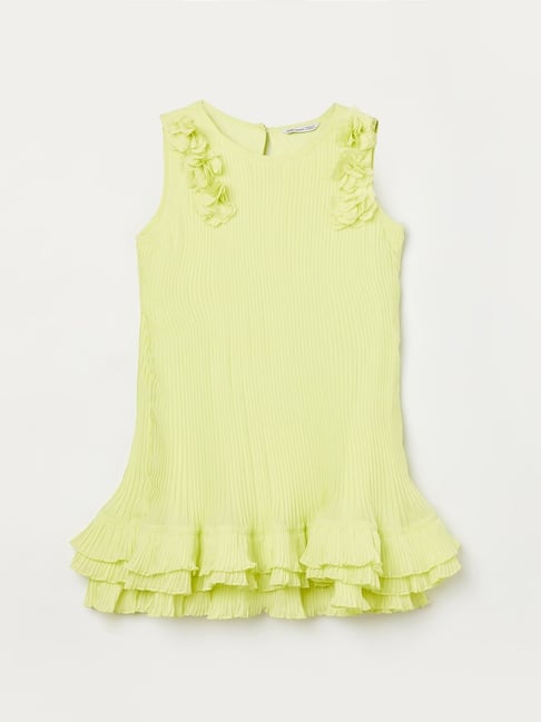 Fame Forever by Lifestyle Kids Lime Regular Fit Dress-picture-39