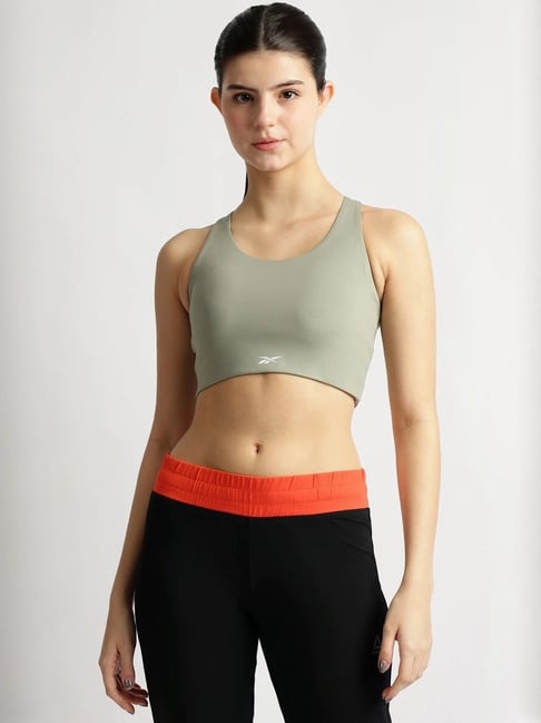 Reebok Green Regular Fit Sports Bra-image-9