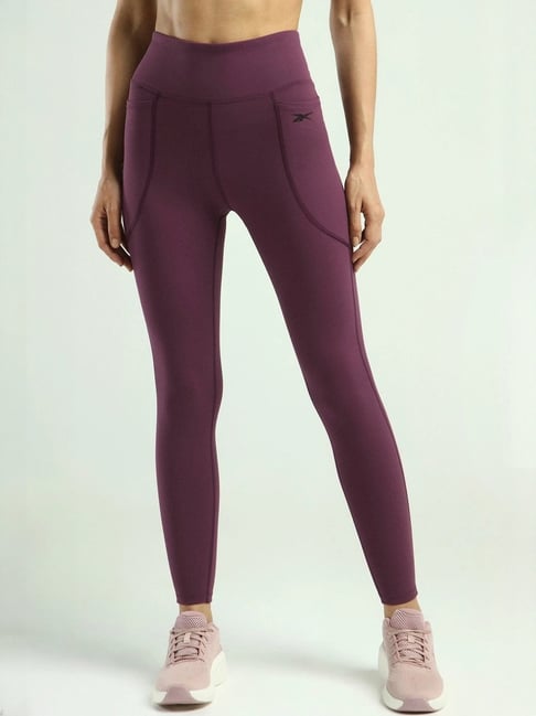Reebok Purple Regular Fit Sports Tights-picture-18