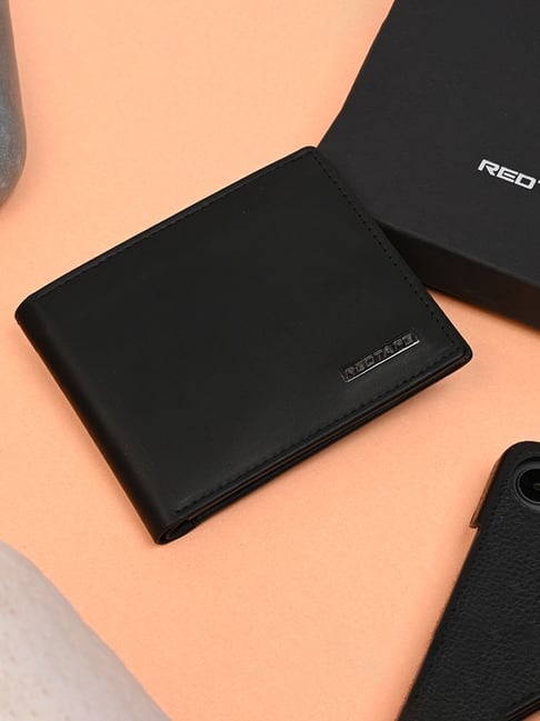 Red Tape Black Leather Bi-Fold Wallet-picture-44